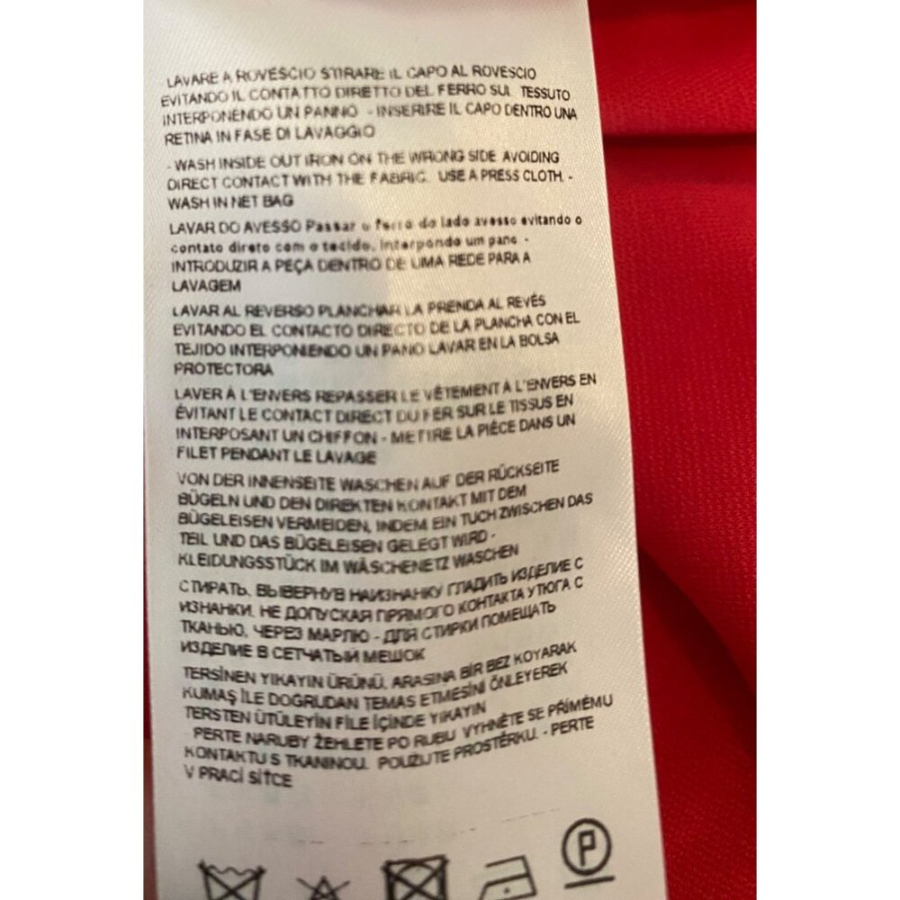 Giorgio Armani Red Sleeveless Blouson Dress Italy Medium Size 46 - Picture 6 of 10
